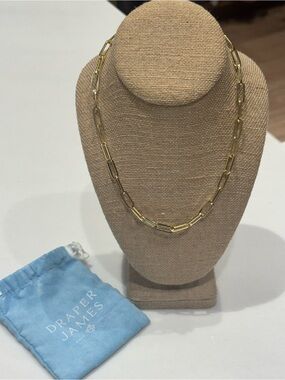 Draper James Gold Link Paperclip Necklace
